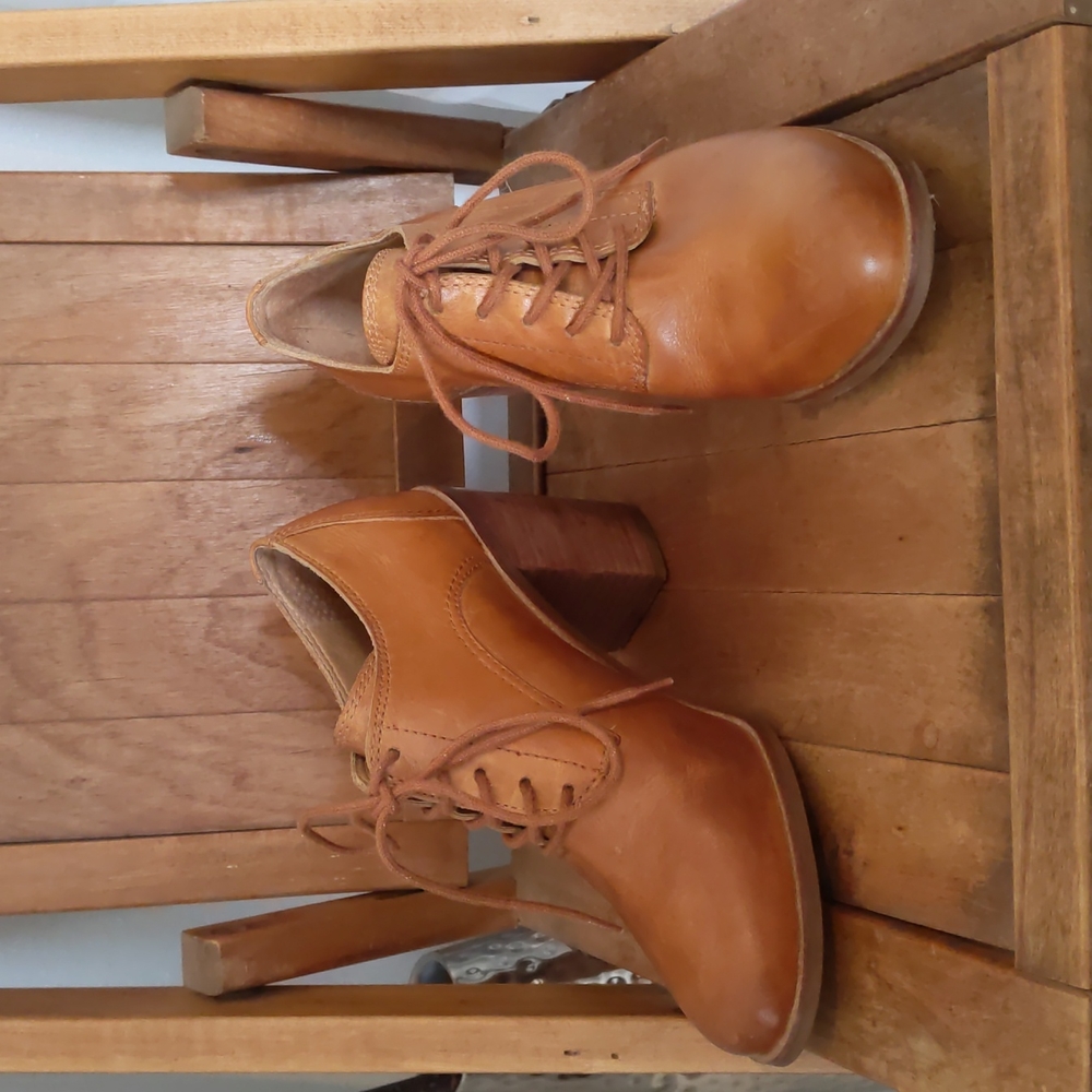 Lucky Brand Leather Lace-Up Ankle Boots
